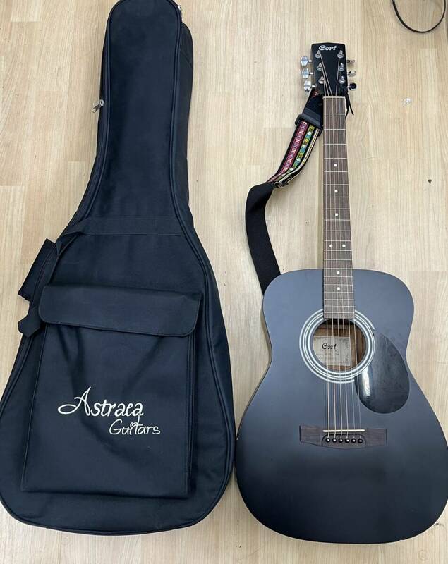 【現状品】cort コート AF510 アコースティックギター ブラック ソフトケース付き