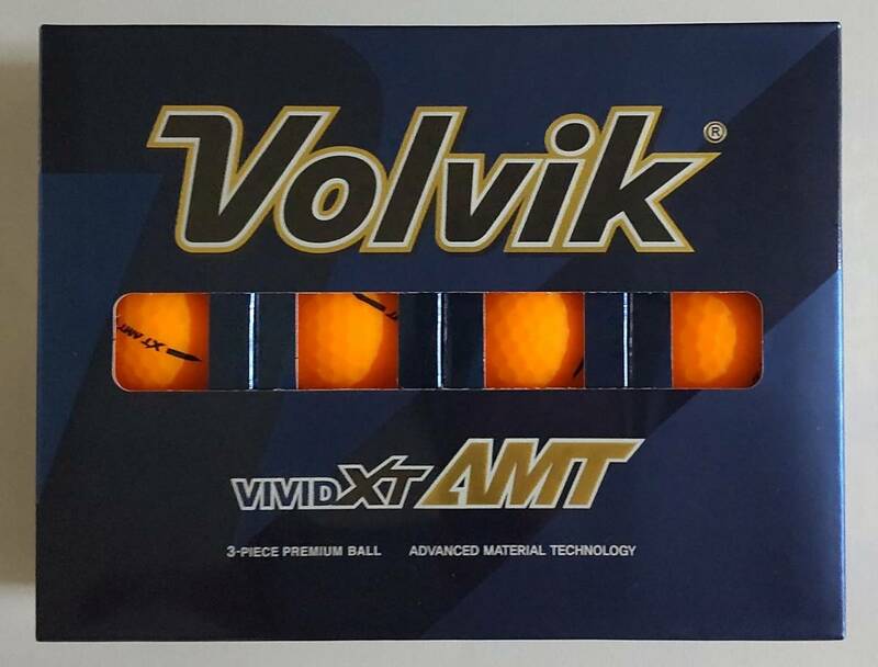 送料無料 新品 1ダース 12球 Volvik VIVID XT AMT ボルビック オレンジ ビビッド マットカラー