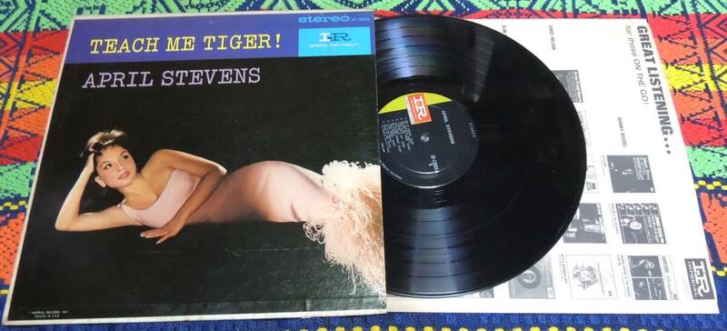♪　APRIL STEVENS/TEACH ME TIGER！　米IMPERIAL盤LP　STEREO　LP12055　エイプリル・スティーブンス　ウィスパー