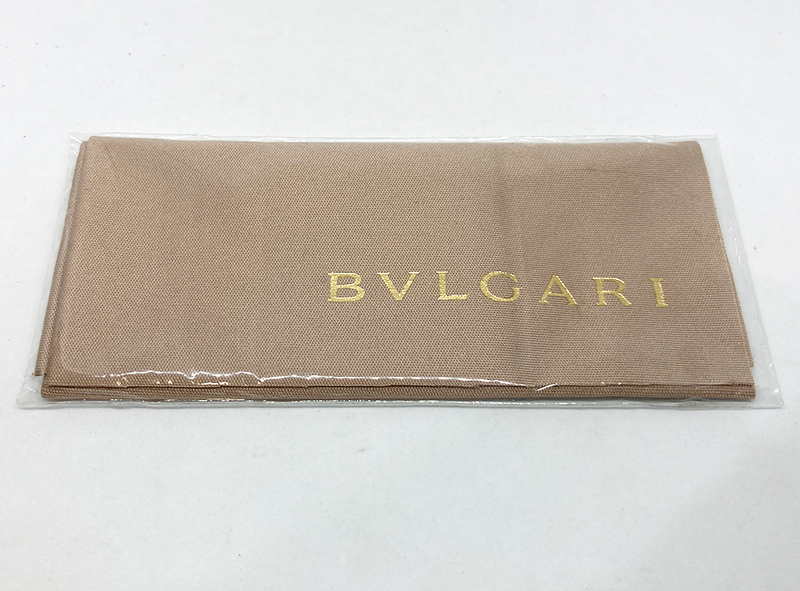 未使用 BVLGARI ブルガリ セリート メガネ拭き 1枚 ブラウン 茶 ベージュ