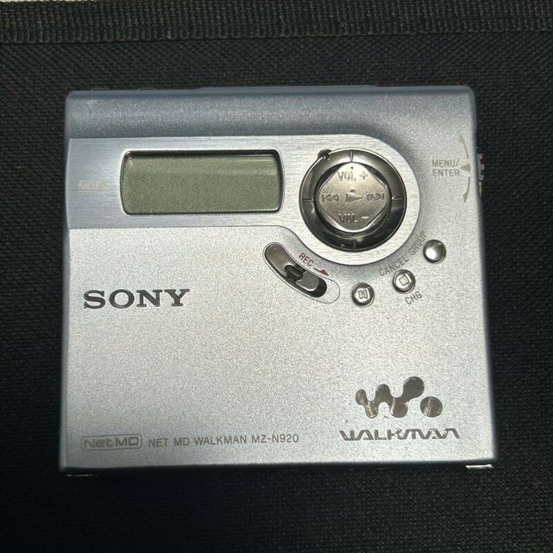 SONY ポータブル MDウォークマン WALKMAN レコーダー ソニー プレーヤー 2005年製 MZ-N920 メタリックブルー 長期保管品 通電/動作一部確認