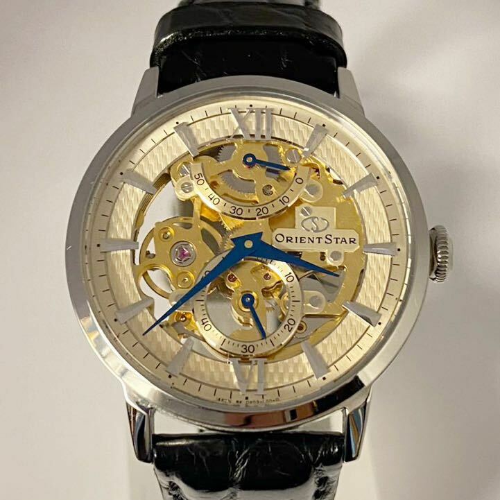 極美品 定価26.4万　ORIENT STAR　オリエントスター　WZ0041DX スケルトン 手巻き 機械式 腕時計 メンズ シースルーバック