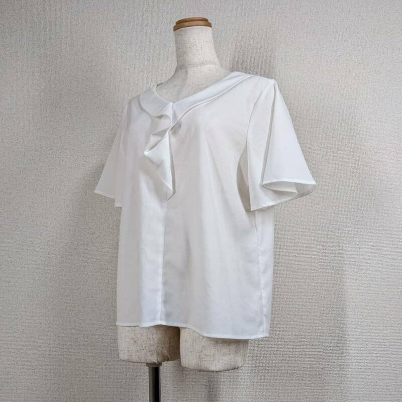 【ロペピクニック】シャツ　半袖　ブラウス　白　ホワイト　ボータイ　40