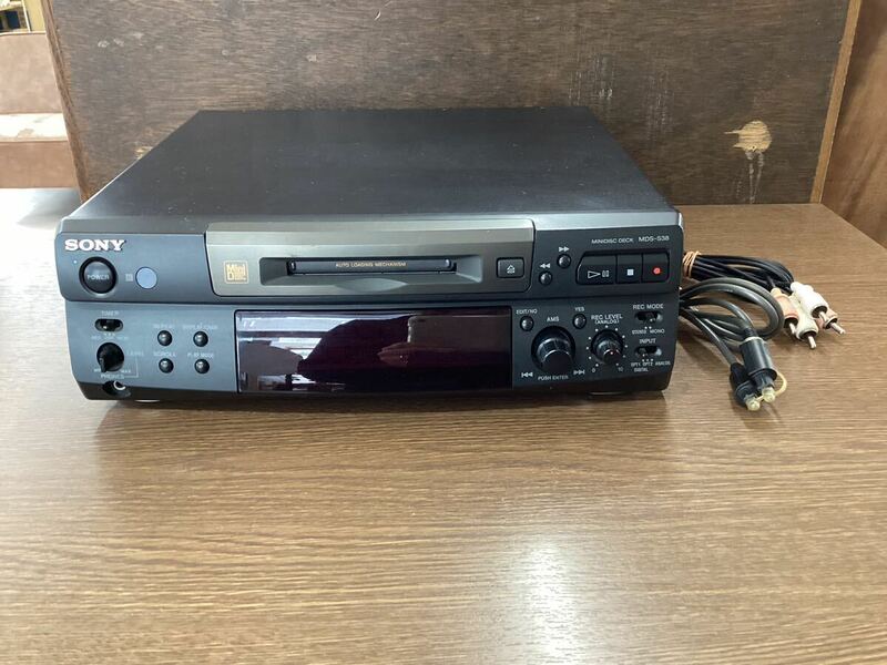 ★ 通電確認のみ　ジャンク　SONY MDS-S38 MD MDデッキ オーディオ機器 MINIDISC DECK 