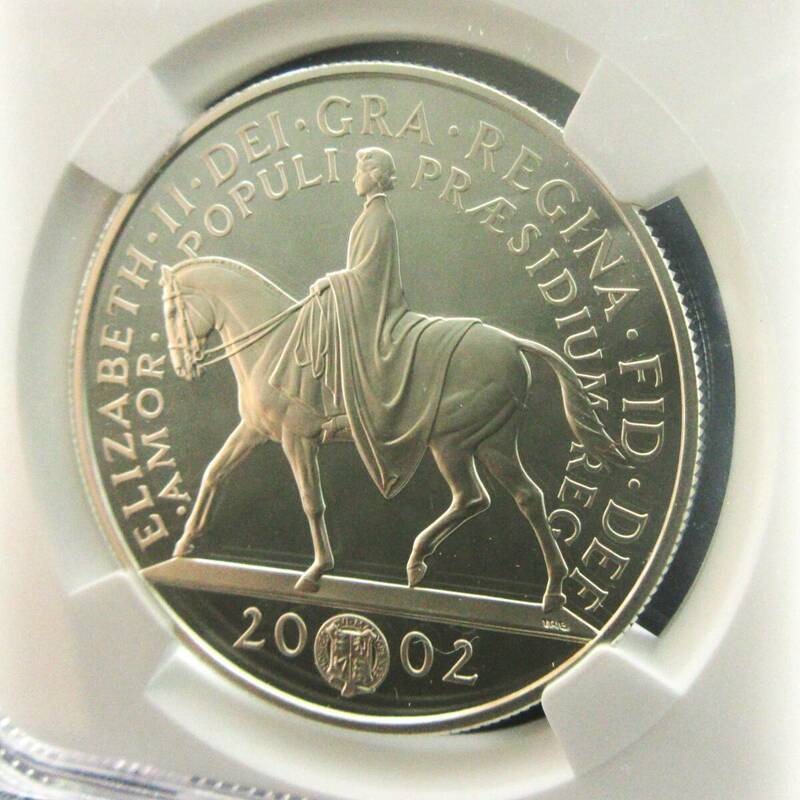 2002 イギリス 5ポンド 銀貨 エリザベス女王 ゴールデンジュビリー 記念 NGC PF69 UC COA付き アンティーク モダン コイン 金貨 銅貨 資産