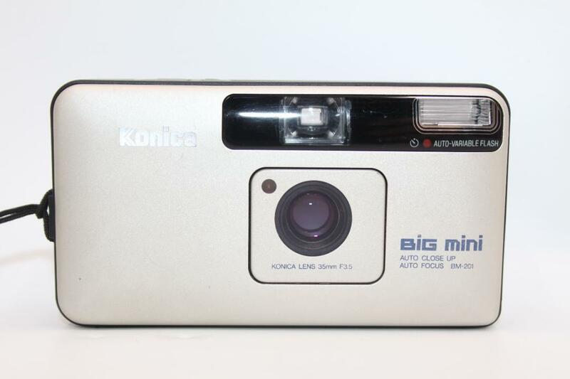 フレキ断線無し 外観良好＆動作確認済み Konica BiG mini BM-201 一部難アリ 返品可 #OP0661