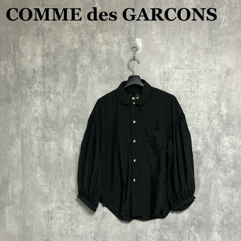 COMME des GARCONS コムコム 丸襟シャツ S ブラック コムデギャルソン