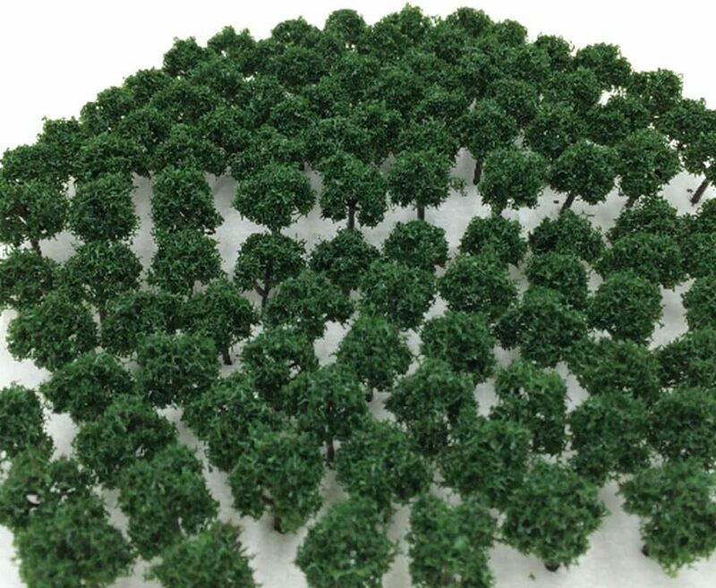 11，濃緑　100本 森林 選べる 色 数量 50本 100本 【DauStage】 Nゲージ ジオラマ 鉄道 建築 模型 用 樹