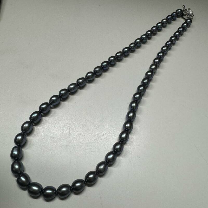 H0527(4)●パール 真珠 ネックレス 留め具 SILVER 刻印 シルバー 約6.42㎜-6.19㎜ 現状品