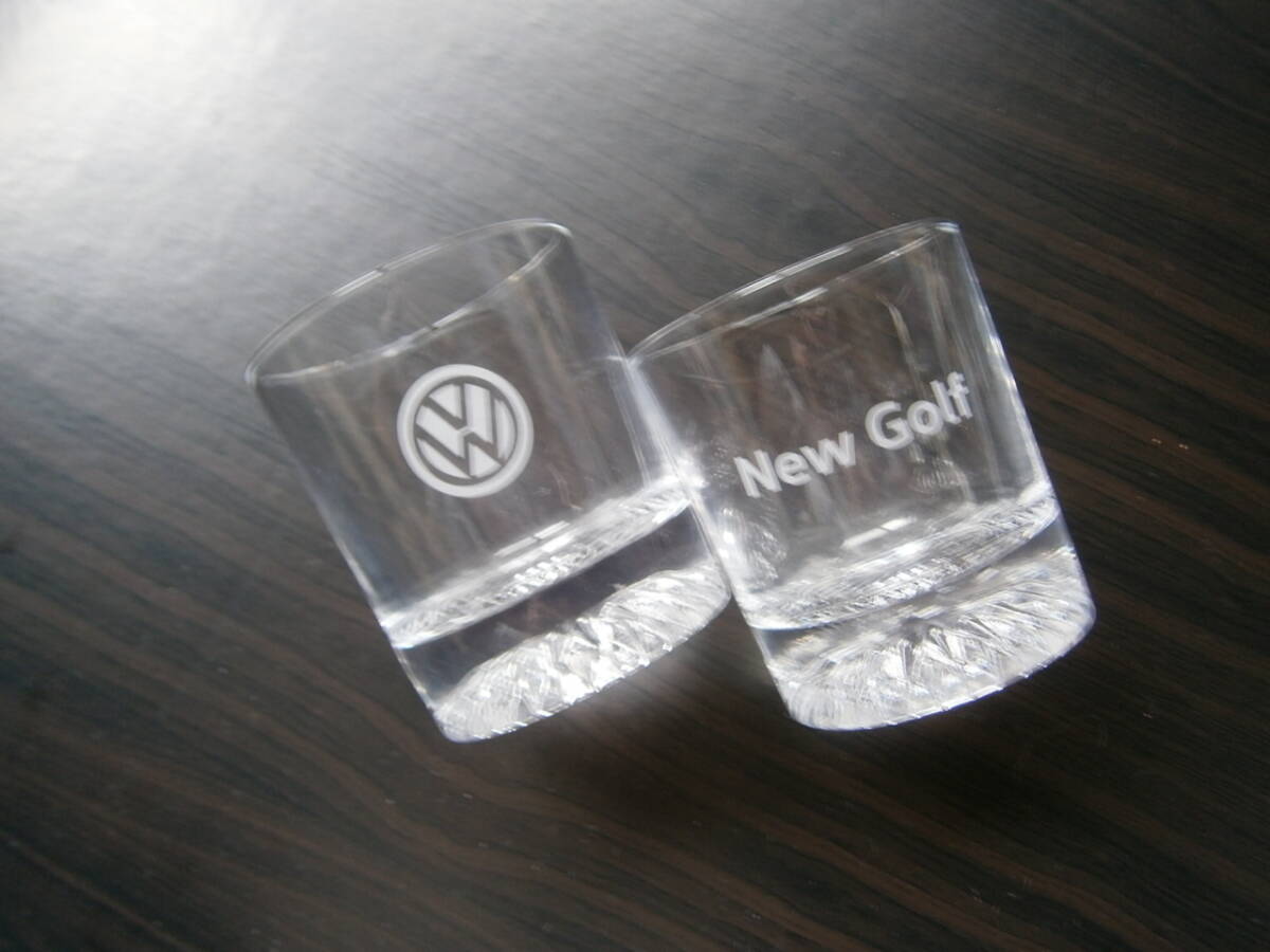 ●●●●フォルクスワーゲン●ニューゴルフ●ロックグラス●2個●食器●Volkswagen New Golf●非売品●●●●
