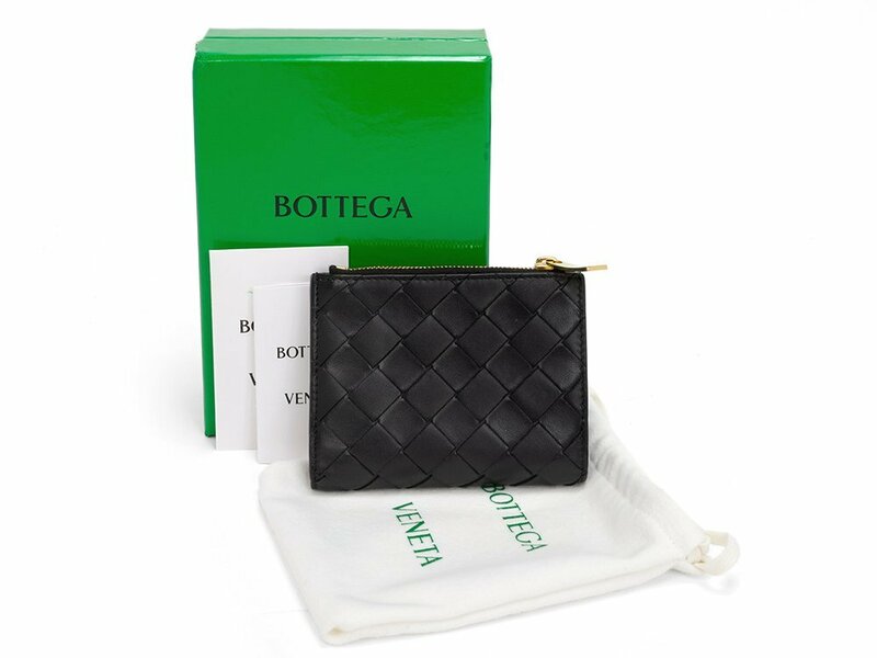 【Used】BOTTEGA VENETA スモール イントレチャート 二つ折り ファスナーウォレット 742330 VCPP3 財布 ボッテガ【及川質店】