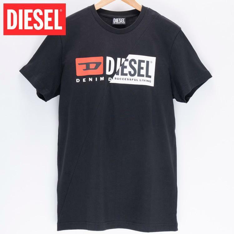 XXL/新品 DIESEL ディーゼル 新旧ロゴ Tシャツ DIEGO-CUTY メンズ レディース ブランド カットソー 黒