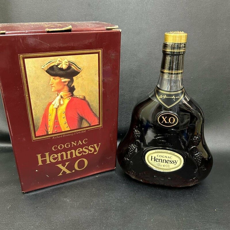 1円　お酒　未開栓　Hennessy COGNAC ヘネシー コニャック XO ゴールドキャップ グリーンボトル 700ml 40% 　箱付き