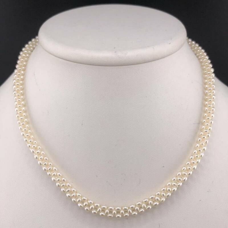 P05-0065 パールネックレス 15.5g ( Pearl necklace デザイン accessory SILVER jewelry )