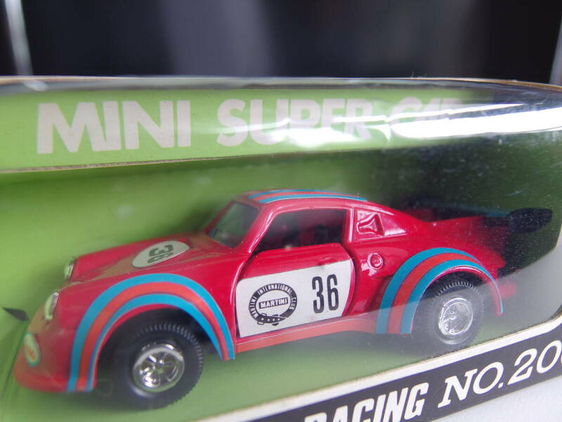 ★当時物 sakura サクラ MINI SUPER CAR ポルシェRSRレーシング 1/54ミニカー日本製! マルティーニ 