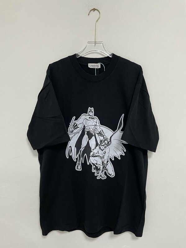 LANVIN ランバン Batman Tシャツ 半袖 希少 中古 ブラック コットン ラウンドネック Mサイズ