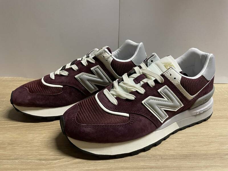 未使用 27.5cm D ニューバランス U574LGAA D バーガンディ new balance