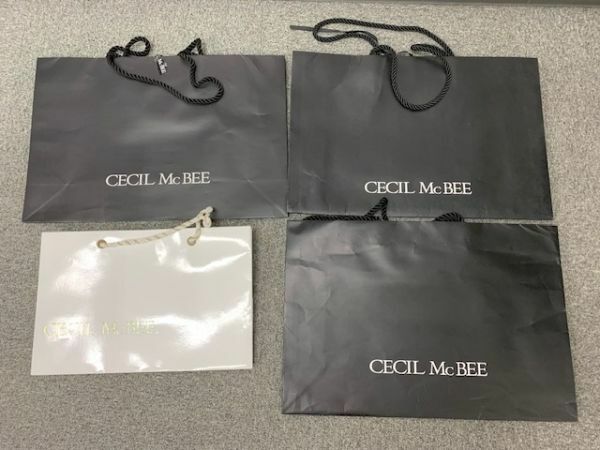 CECIL McBEE セシルマクビー 紙袋 手提げ袋 ショッパー ショップ袋 まとめ 4枚セット