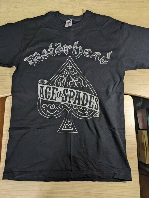 【服飾】 ビンテージ レア Tシャツ バンド 当時物? Motorhead モーターヘッド Ace Of Spades FRUIT of the LOOM S 黒 半袖