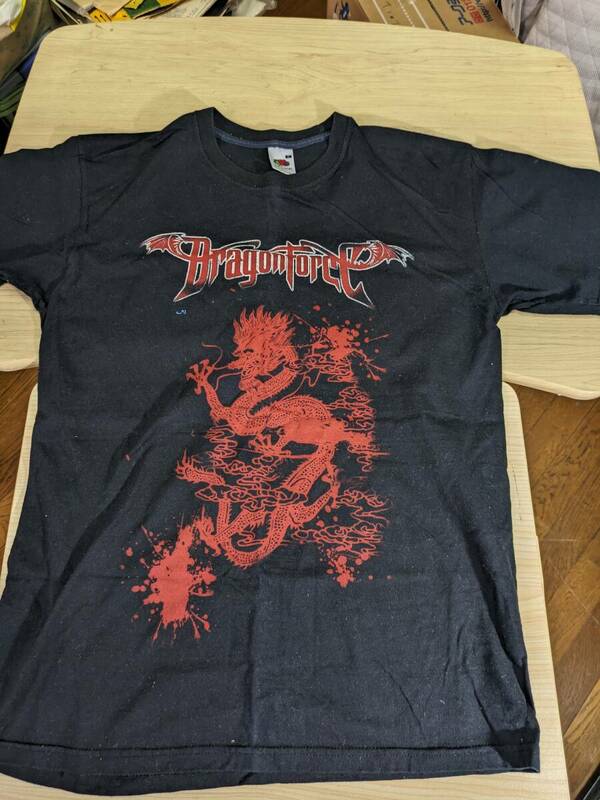 【服飾】 ビンテージ レア Tシャツ バンド 当時物? DragonForce ドラゴン・フォース Dragon Blood _ FRUIT of the LOOM M 黒 半袖