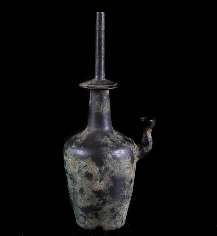 朝鮮美術 青銅浄瓶 水瓶 高麗時代 高さ21.8㎝（李朝分院）D654