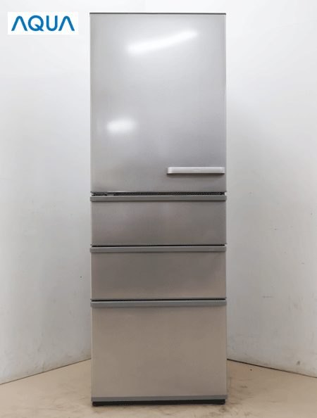 ◆美品◆ AQUA アクア 冷凍冷蔵庫 4ドア 左開きタイプ 355L AQR-36NL プライトシルバー 2023年製