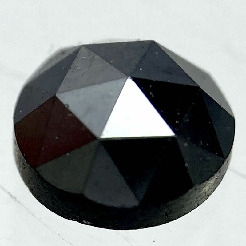 〔天然ブラックダイアモンド0.521ct〕m 4.72×4.63mm ルース 裸石 black diamond 宝石 ジュエリー 