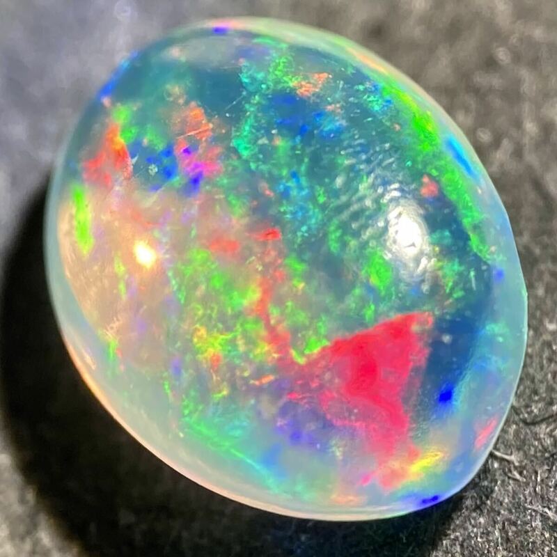 遊色効果抜群!!〔天然オパール0.551ct〕m 7.27×5.46mm ルース 裸石 opal 宝石 ジュエリー jewerly 