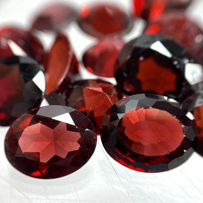 〔天然ガーネットおまとめ〕M 50ct 裸石 宝石 garnet jewelry ジュエリー ルース ①