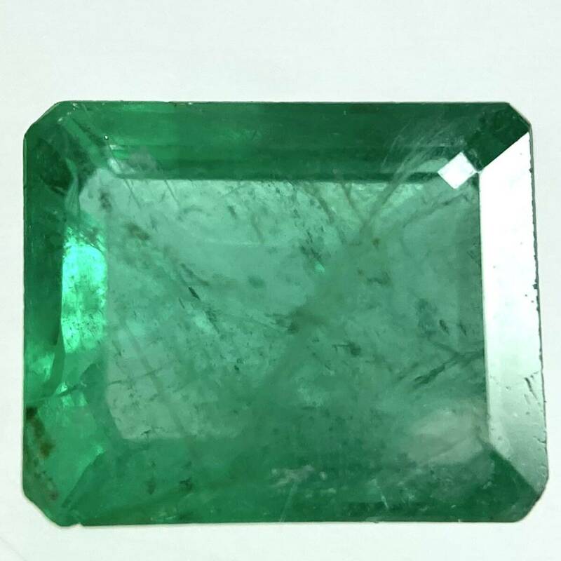 〔天然エメラルド0.868ct〕m 約6.26×5.20mmソーティング付 ルース 裸石 宝石 ジュエリーjewerly emerald テDC0