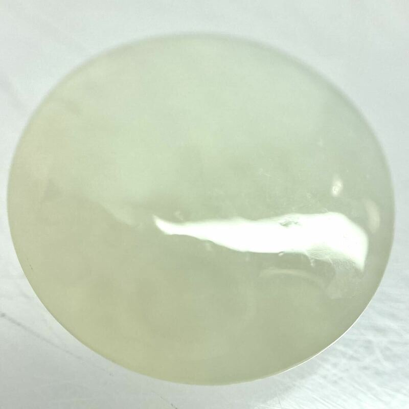 〔天然ネフライト14.565ct〕m 約19.13×19.13mm ルース 裸石 宝石 ジュエリー nephrite 