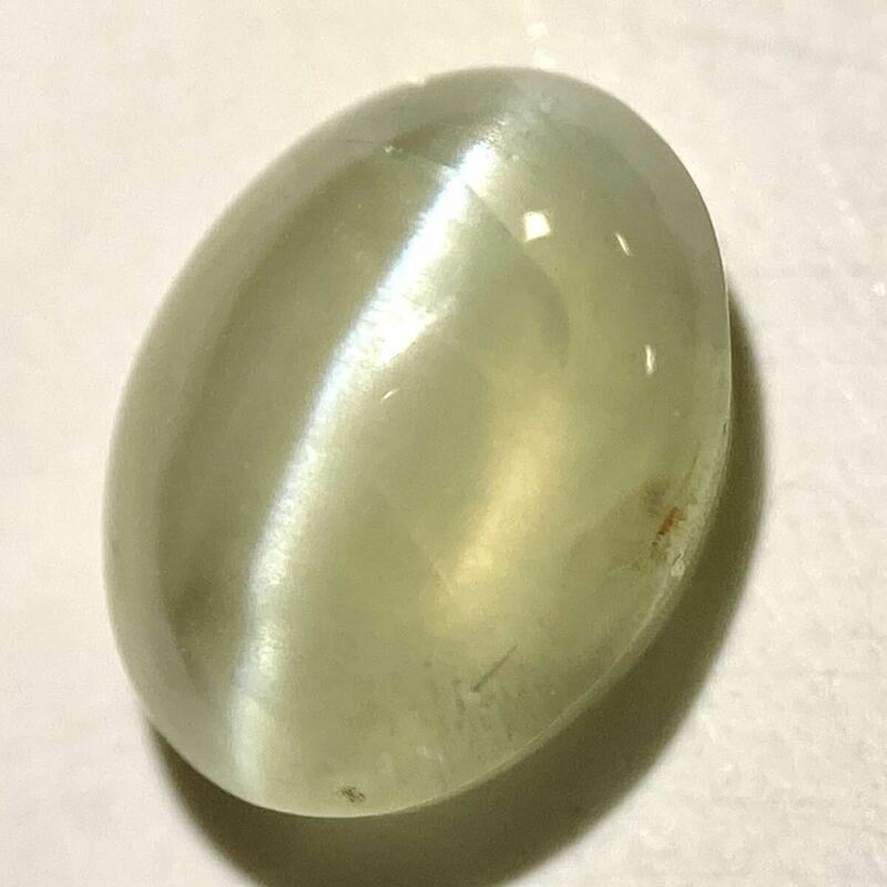 〔天然クリソベリルキャッツアイ 0.784ct〕m約5.97×4.67mm ルース 裸石 宝石 ジュエリー chrysoberyl cat's eye