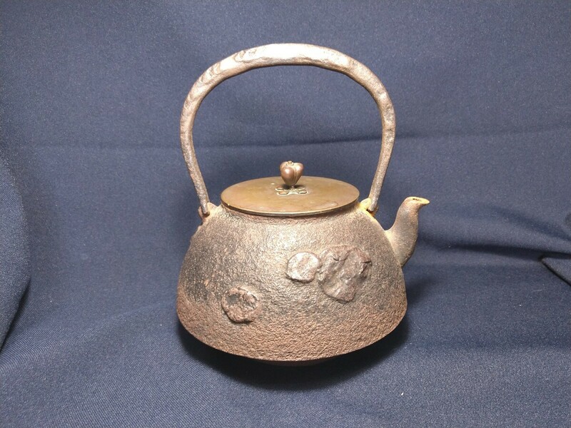 龍文堂造銅蓋鉄瓶 茶道具 古道具レトロ