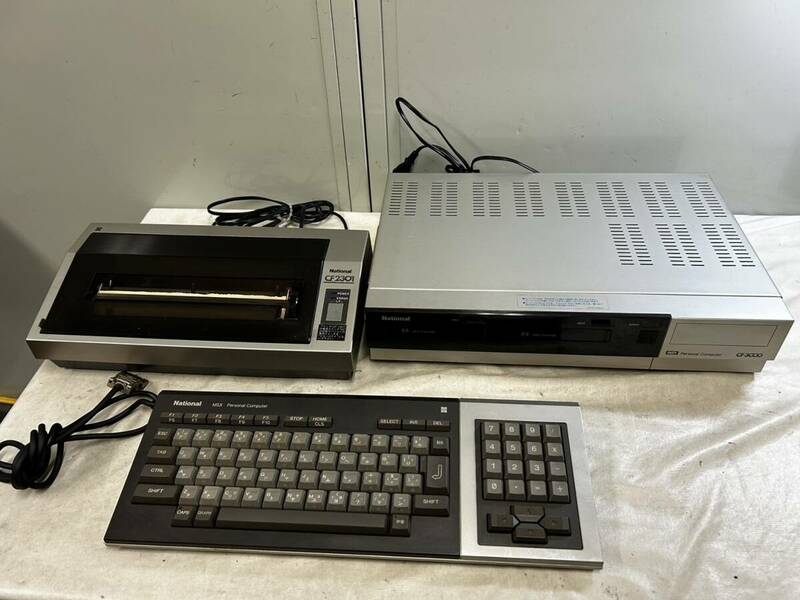 （69）National ナショナル MSX パーソナルコンピュータ CF-3000 キーボード サーマルプリンタ CF-2301 現状品