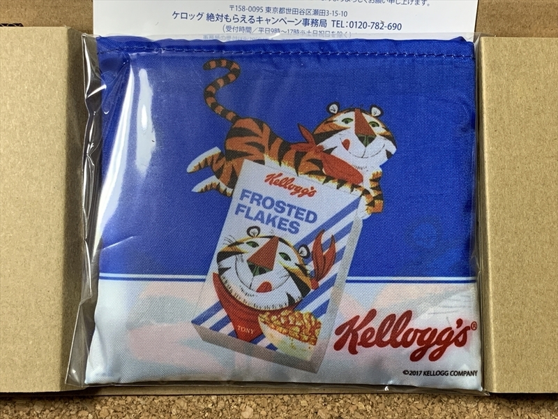 【企業物 系　グッズ　５２】エコバッグ　ケロッグ　Kellogg's　トニー・ザ・タイガー　コーンフロスティ