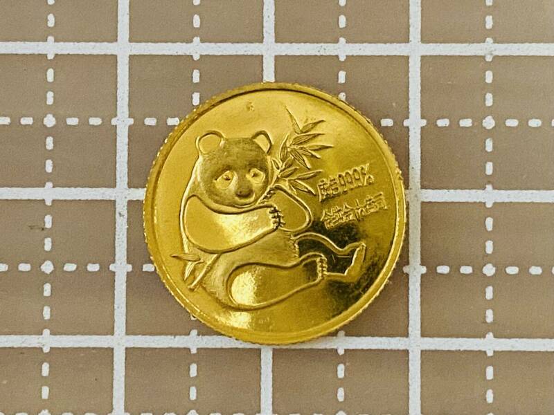 k24 中国 1982年 パンダ金貨 1／10オンス 3.1g 発行初年度 鑑定済 Chinese Gold Panda 熊猫金幣 999%