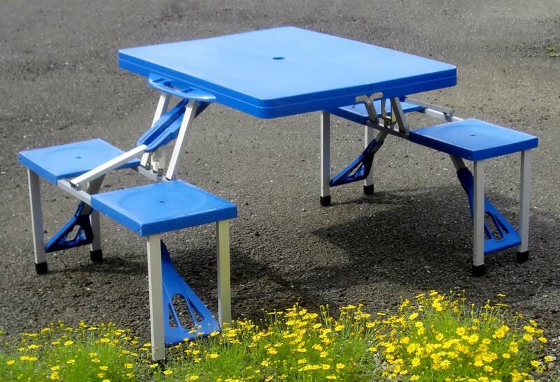 テーブル＆チェアセット 折り畳み式レジャーテーブル ４人用テーブルチェア ピクニックテーブル