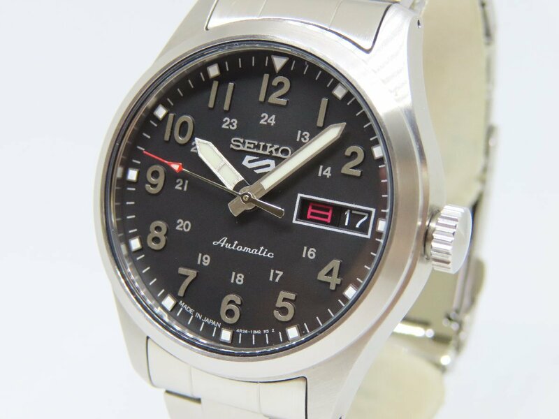 【美品】セイコー 5スポーツ SBSA197 メカニカル 自動巻 メンズ腕時計