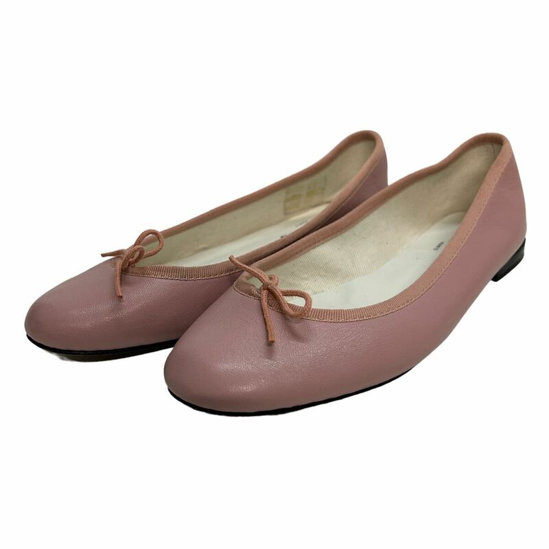 C616 repetto レペット レディース バレエシューズ フラットシューズ 37 約 23.5cm ピンク レザー フランス製