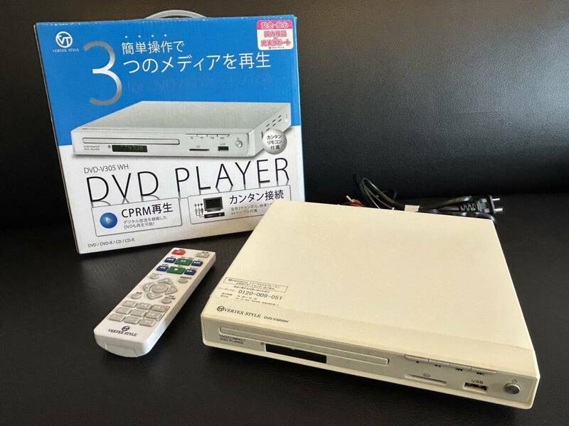 DVDプレーヤー DVD-V305 WH 中古 VERTEX STYLE