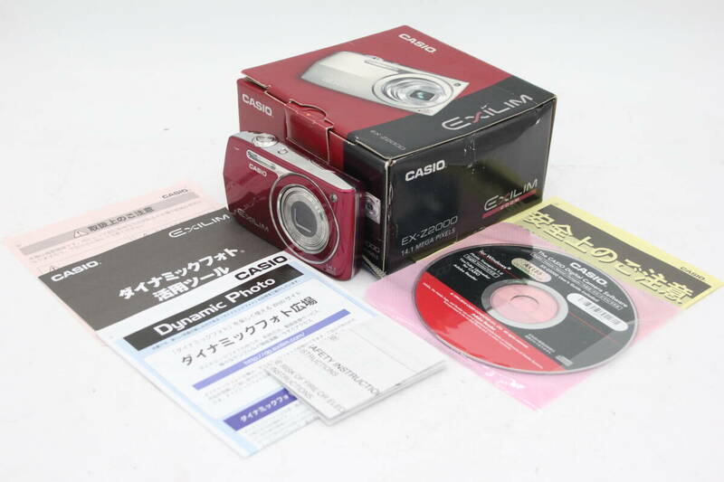 Y1122 【元箱付き】 カシオ Casio Exilim EX-Z2000 レッド コンパクトデジタルカメラ CD-ROM付き ジャンク