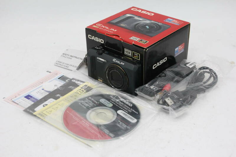 Y1123 【元箱付き】 カシオ Casio Exilim EX-ZR100 ブラック コンパクトデジタルカメラ CD-ROM・ケーブルセット ジャンク