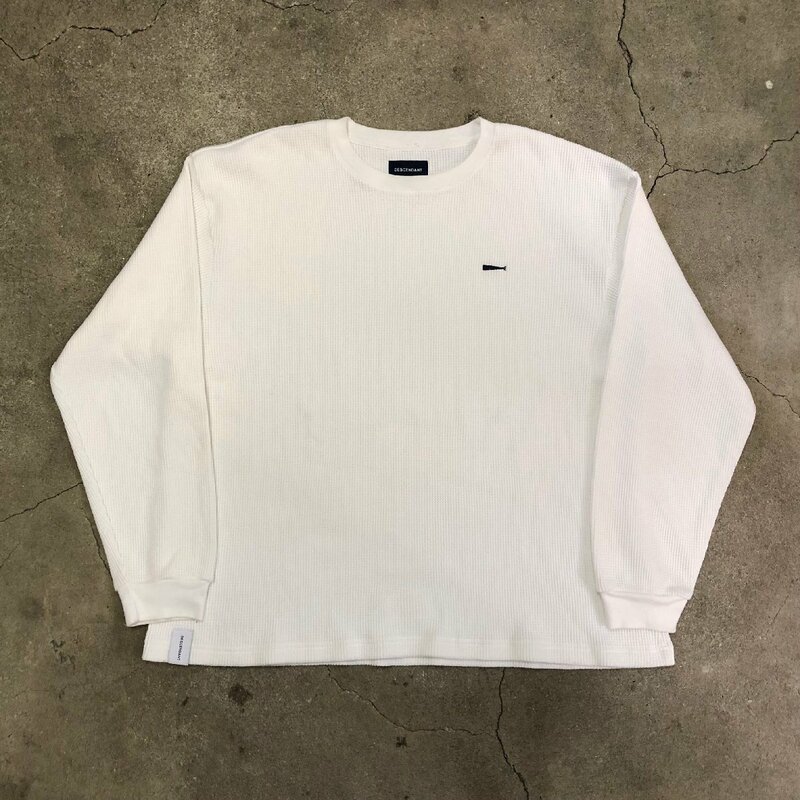 DESCENDANT GAUFRE WAFFLE LS 3 WHITE ディセンダント ワッフル ロンT ホワイト