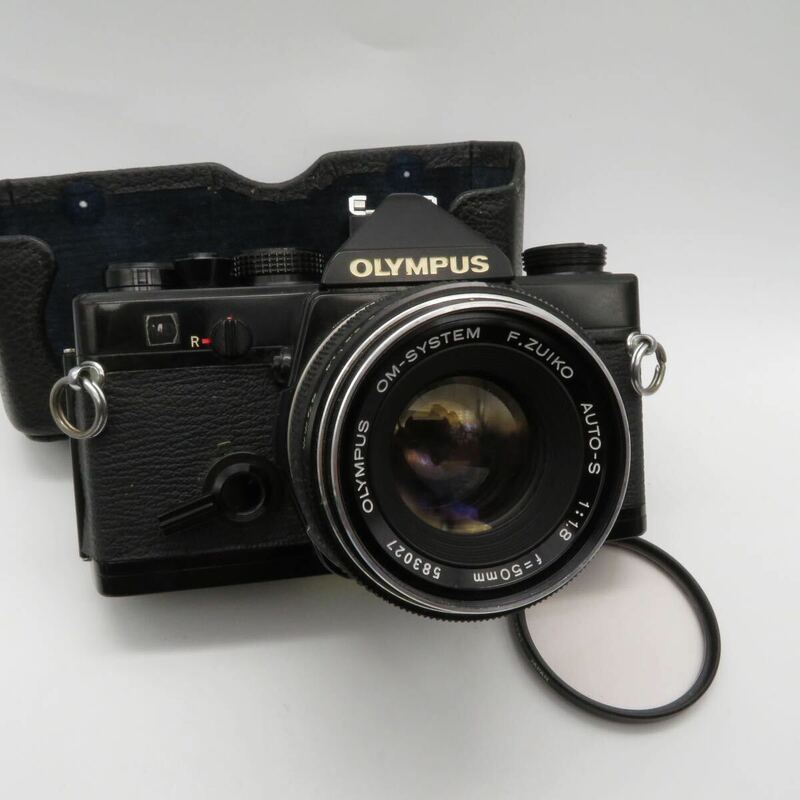 現状品 OLYMPUS OM 1 一眼レフカメラ ブラック　OLYMPUS F.Zuiko AUTO-S 1 1.8 50 単焦点レンズ