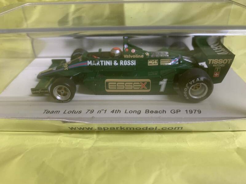 Team LOTUS 79 No.1 4th Long Beach GP 1979 spark ミニカー　EBBRO