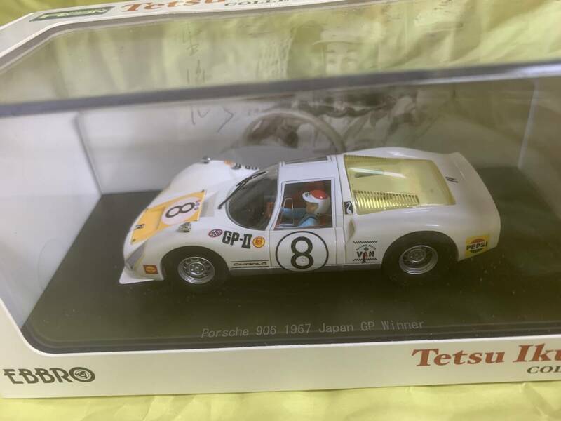 Porsche 906 No.8 1967 JAPAN GP Winner Tetsu Ikuzawa 1/43 EBBRO ミニカー