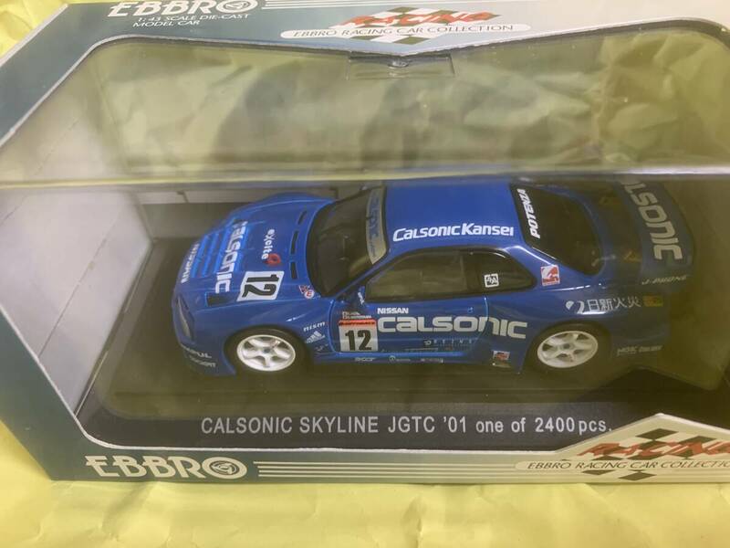 CALSONIC SKYLINE JGTC 2001 1/43 EBBRO ミニカー