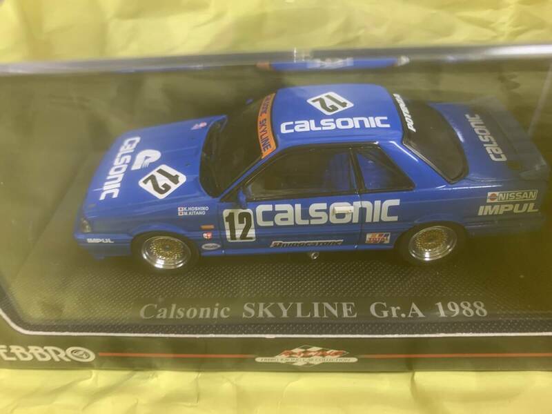 CALSONIC SKYLINE Gr.A 1988 BLUE 1/43 EBBRO ミニカー