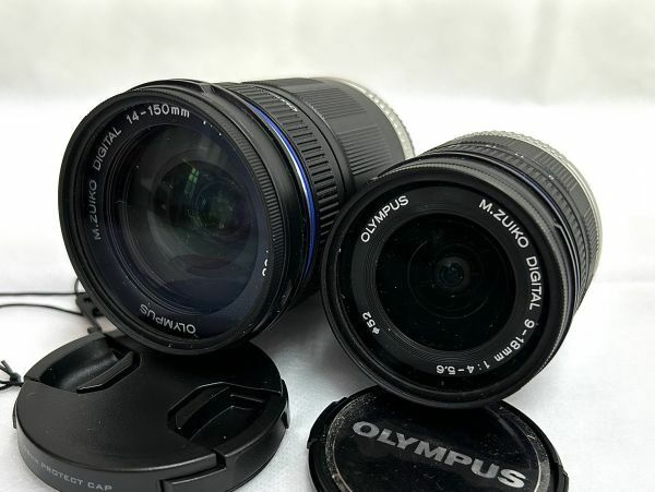 OLYMPUS オリンパス M.ZUIKO DIGITAL 14-150mm 1:4-5.6 / 9-18mm 1:4-5.6 レンズ 2点おまとめ 動作未確認 fah 5K398