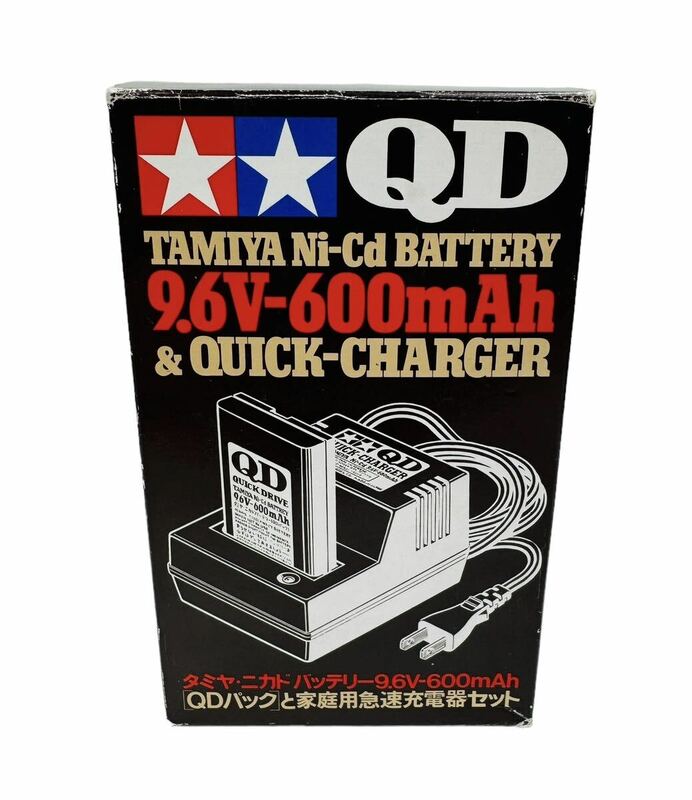 ■新品■ TAMIYA タミヤ Ni-Cd ニッカド ニカド バッテリー 9.6V 600mAh QDパックと家庭用急速充電器 セット (1)
